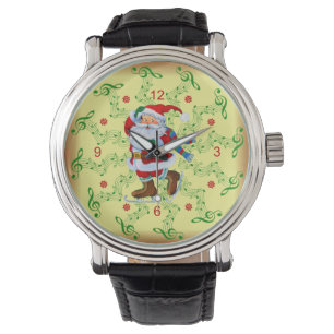 Santa ~ Ice Skates ~ Musikens Scrollsar ~ jul ~ Armbandsur
