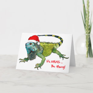 Santa Iguana Helgkort