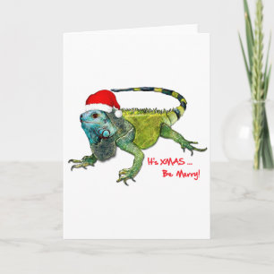 Santa Iguana Helgkort