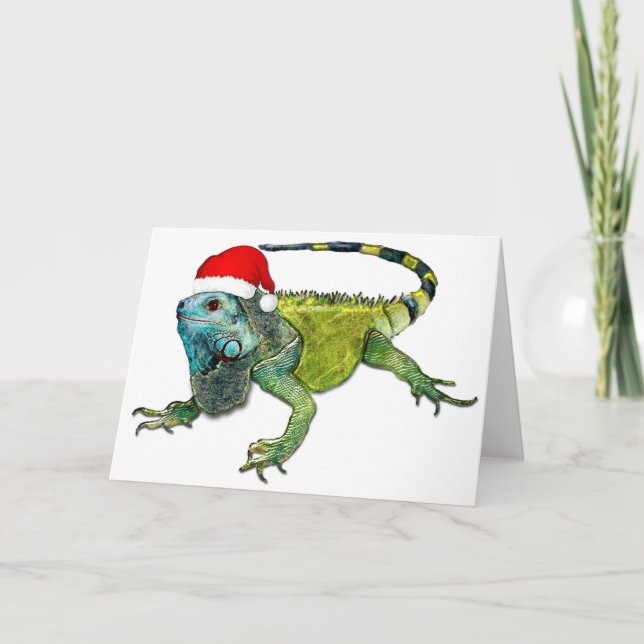 Santa Iguana Helgkort (Framsida)