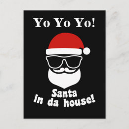Santa In Da House Helg Vykort