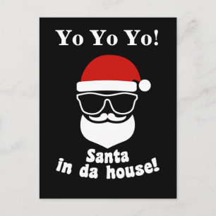Santa In Da House Helg Vykort