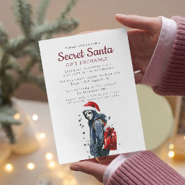 Santa in Disguise I Secret Santa Party Inbjudningar