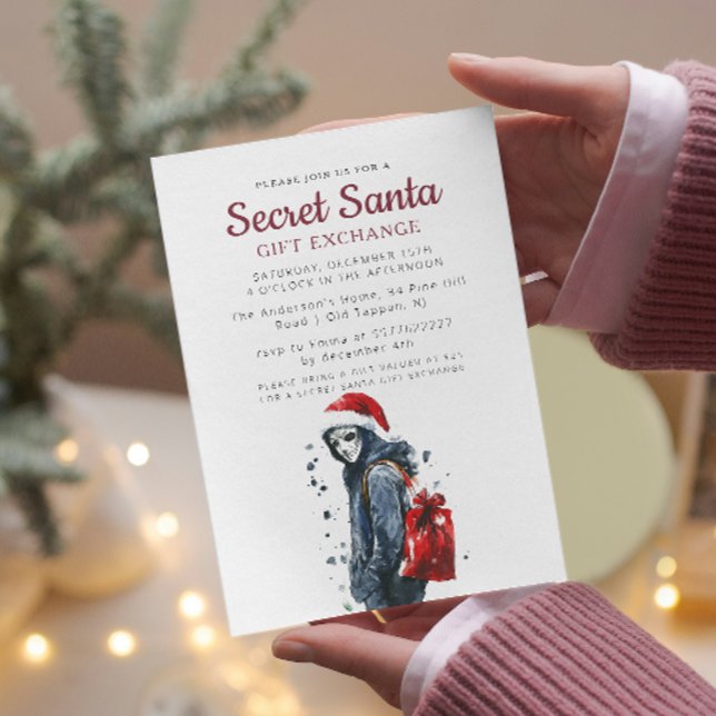 Santa in Disguise I Secret Santa Party Inbjudningar (Skapare uppladdad)