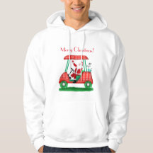 Santa In Golf Cart God jul T-Shirt