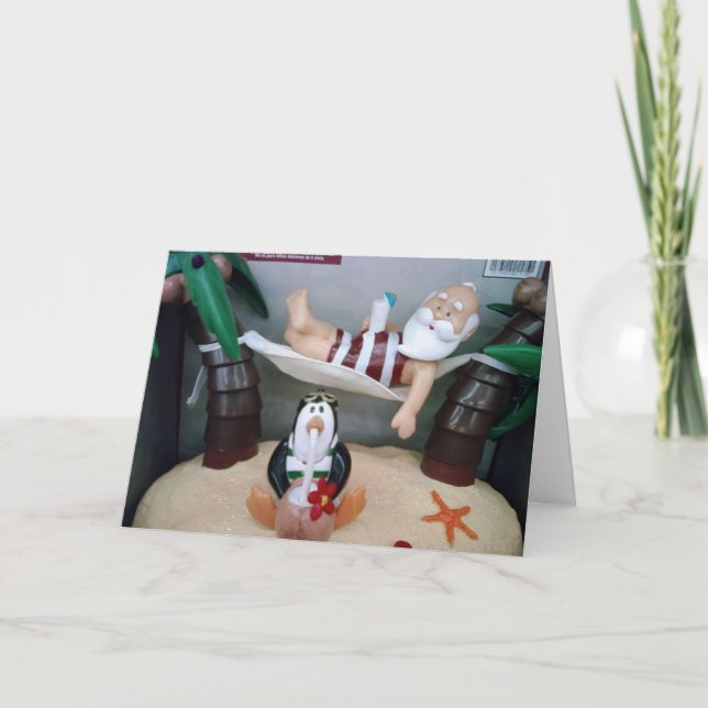 SANTA IN HAMMOCK HELGKORT (Framsida)
