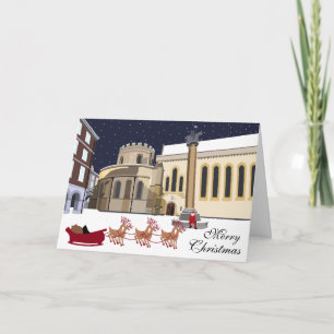 Santa In London-julkort, Helgdag Card Helgkort