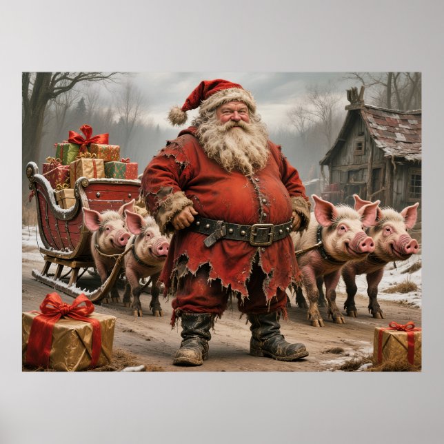 Santa in Medieval Times Poster (Framsidan)