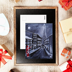 Santa in Paris Painting av Alfred Fox Vykort