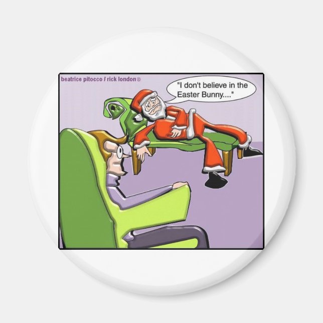 Santa In Therapy Funny jul Gifts & Tees Magnet (Framsidan)