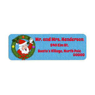 Santa in Wandejul-Returetiketter Returadress Etikett