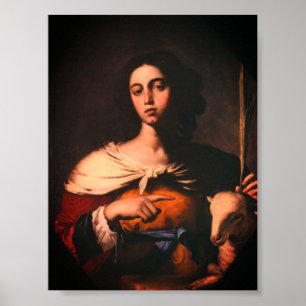 Santa Inés (från Guarino, 1650) Poster