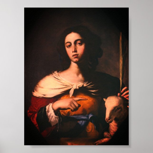 Santa Inés (från Guarino, 1650) Poster (Framsidan)