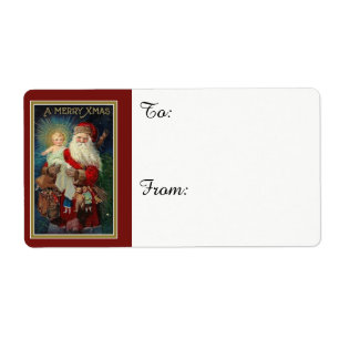 Santa innehav babyen Jesus Fraktsedel