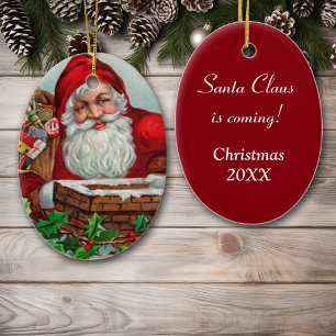 Santa is Coming Julgransprydnad Keramik