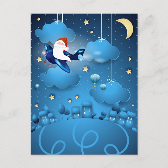 Santa is Coming Vykort (Framsida)