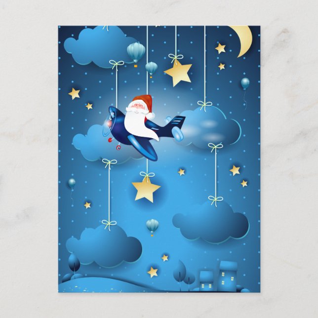 Santa is Coming Vykort (Framsida)