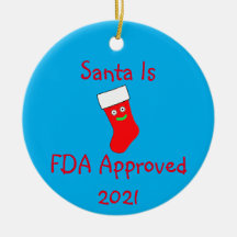 Santa is FDA godkände Ceramic Ornament