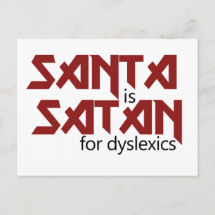 Santa is Satan Helg Vykort