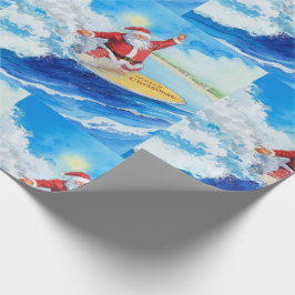 Santa is Surfing Christmas Holiday Presentpapper