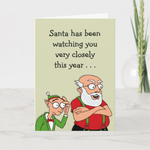 Santa is Watching Helgkort