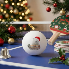 Santa Isbjörn | Julpingisboll Pingisboll