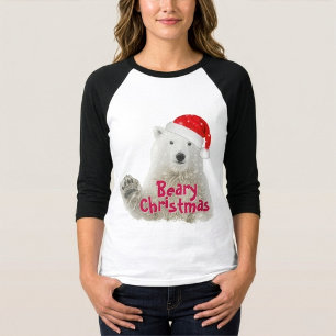 Santa Isbjörn Jultröja för Beary Tee Shirt
