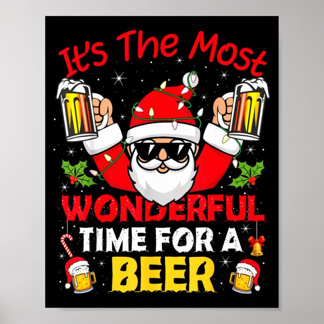 Santa It's The Most Wonderful Time For A Beer Funn Poster (Framsidan)