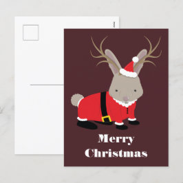 Santa Jackalope-jul Helg Vykort