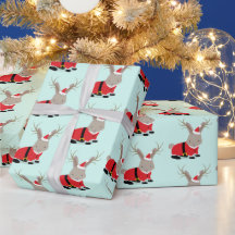 Santa Jackalope Ljust grönt Novelty jul