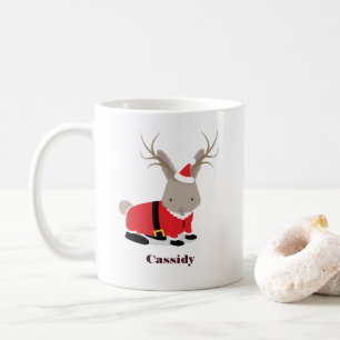 Santa Jackalope Namn jul Kaffemugg