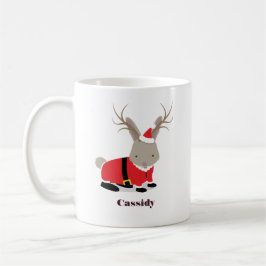 Santa Jackalope Namn jul Kaffemugg