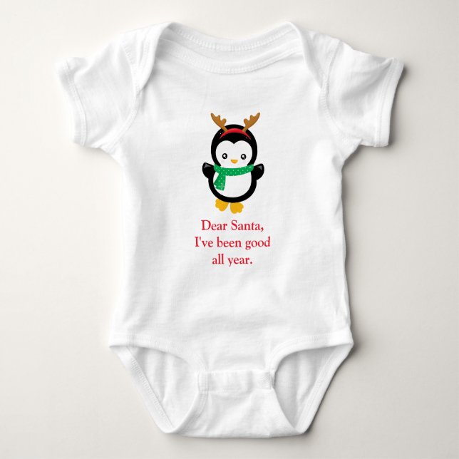 Santa Jag har varit Bra Penguin Cute-julen T Shirt (Framsida)