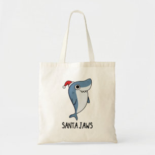 Santa Jaws Funny Shark jul Pun Tygkasse