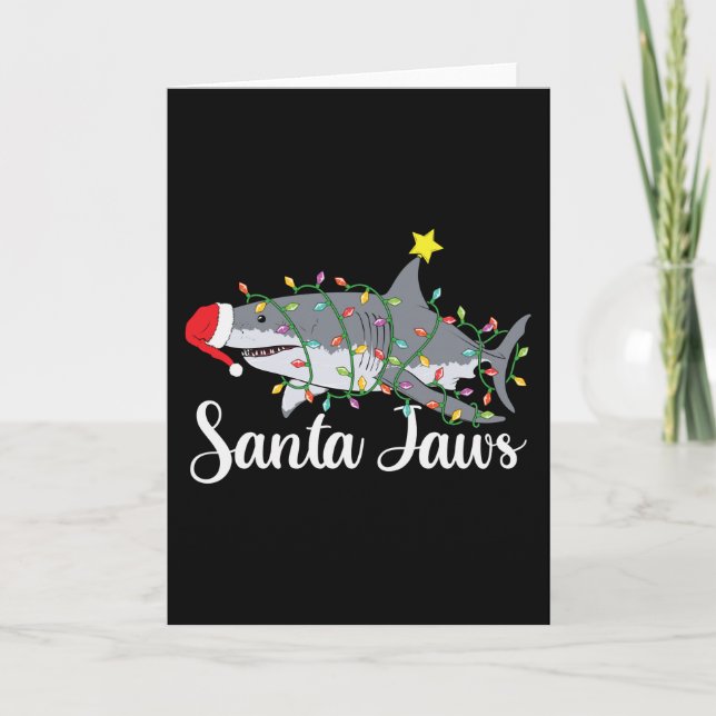 Santa Jaws jul Kort (Framsida)