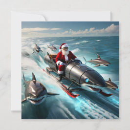 Santa Jaws Julkort