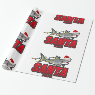 "SANTA JAWS" papper Presentpapper