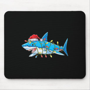 Santa Jaws Shark jul Ljus Merry Sharkmas X Musmatta