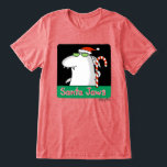 Santa Jaws T Shirt<br><div class="desc">En suave-haj med candy cane. Vad skulle kunna vara mer festligt?</div>