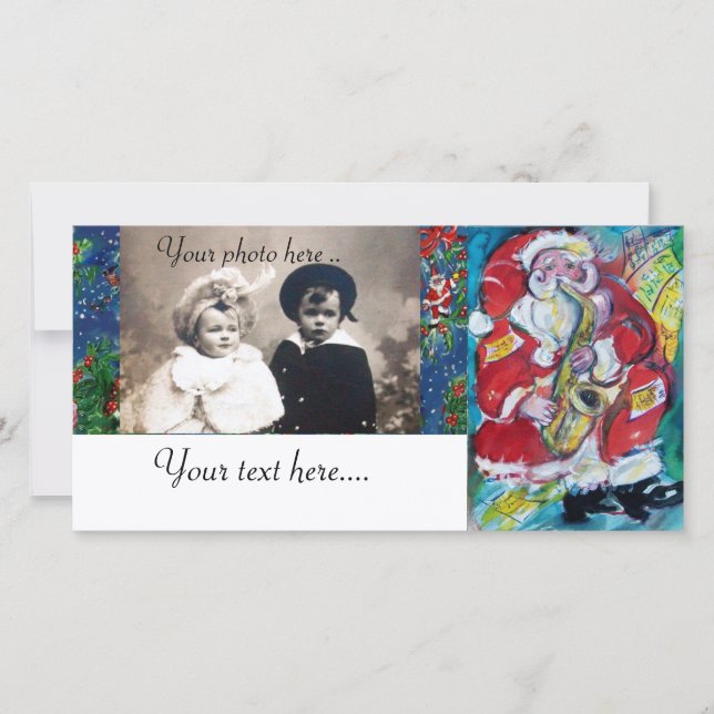 SANTA & JAZZ JULKORT (Framsida)