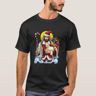 Santa Jesus Christian Ntivity Helgdag X T Shirt