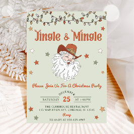 Santa Jingle & Mingle jul Party Inbjudningar