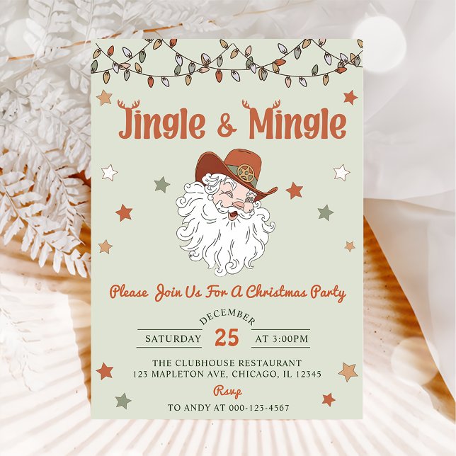 Santa Jingle & Mingle jul Party Inbjudningar (Skapare uppladdad)