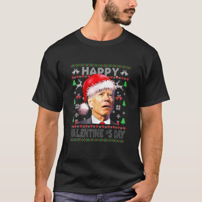 Santa Joe Biden, Glad Alla hjärtans dag. T Shirt (Framsida)