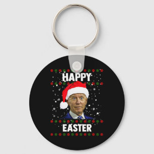 Santa Joe Biden Glad påsk, ugglatt jul, Sverige Nyckelring
