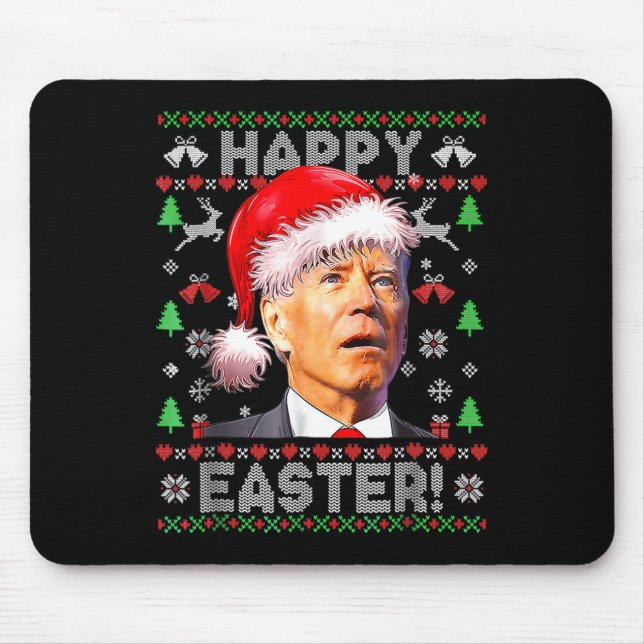Santa Joe Biden Glad påsk Ugly jul 1 Musmatta (Framsidan)