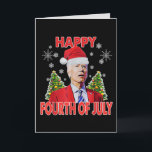 Santa Joe Biden Lycklig 4:e juli - jultomten Helgkort<br><div class="desc">Santa Joe Biden Lycklig 4:e juli Vuxet julkort är en söt helgdag för manar,  kvinnor,  pappa,  mamma,  barn,  flickor,  pojkar som kärlek lustig Biden jultomten på Julafton,  födelsedag,  nyår.</div>