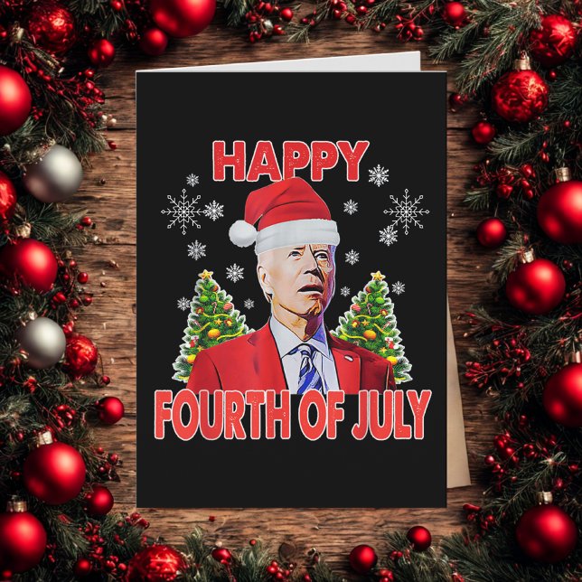 Santa Joe Biden Lycklig 4:e juli - jultomten Helgkort (Skapare uppladdad)
