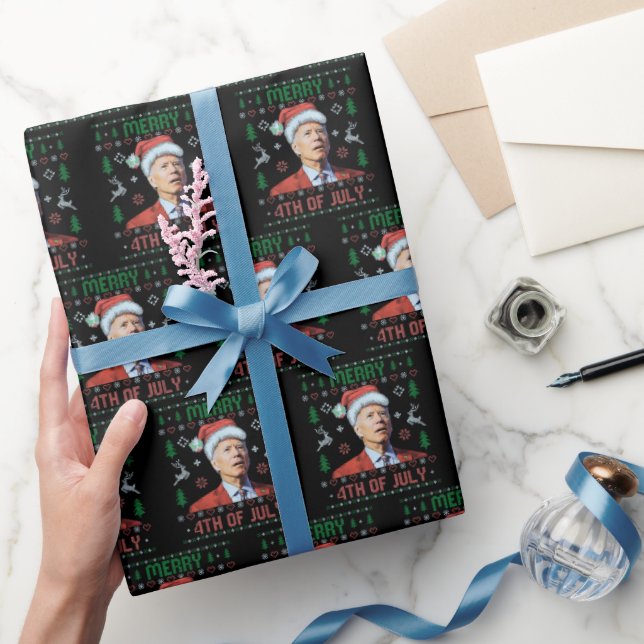 Santa Joe Biden Lycklig 4:e juli Ugly jul Presentpapper (Gifting)