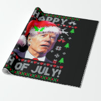 Santa Joe Biden Lycklig 4:e juli Ugly jul